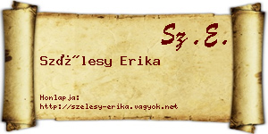 Szélesy Erika névjegykártya