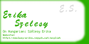 erika szelesy business card